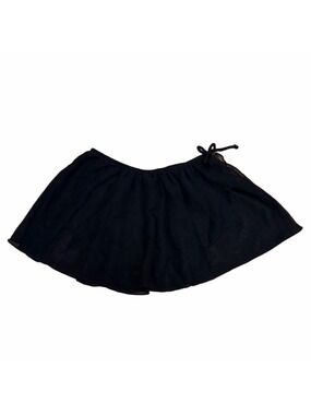 Jacques Moret Girls Medium 8 10 Black Ballet Dance Wrap Skirt Sheer Overlay